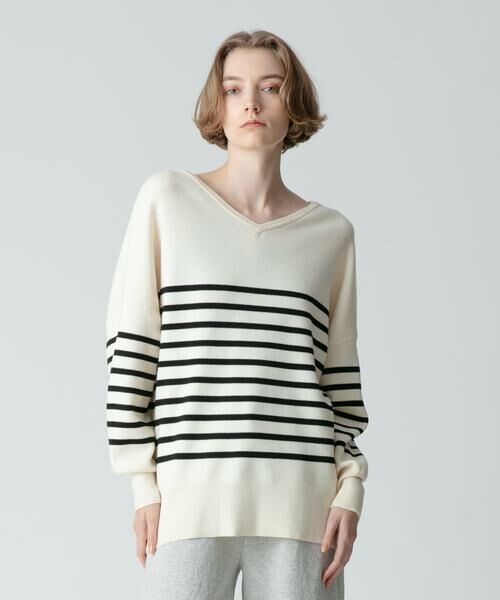 セール】 ウールボーダーチュニック （ニット・セーター  