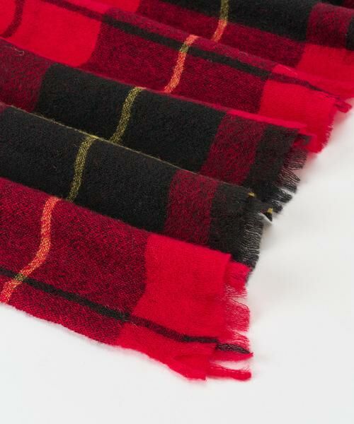 allureville チェックウールガーゼマフラー 新品 allureville（アルアバイル） マフラー チェックウールガーゼマフラー