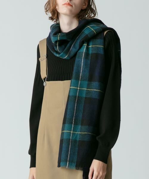 セール】 チェックウールガーゼマフラー （マフラー・ショール