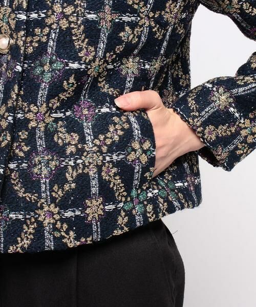 セール】 MALHIA KENTラメジャガード ジャケット （ノーカラー