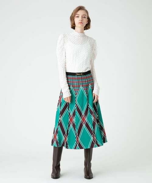 ＊＊allureville / アルアバイル スカート | アーガイルチェックプリーツスカート | 詳細11