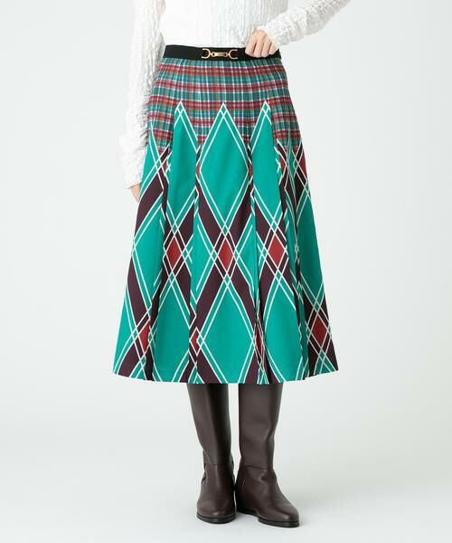 ＊＊allureville / アルアバイル スカート | アーガイルチェックプリーツスカート | 詳細8