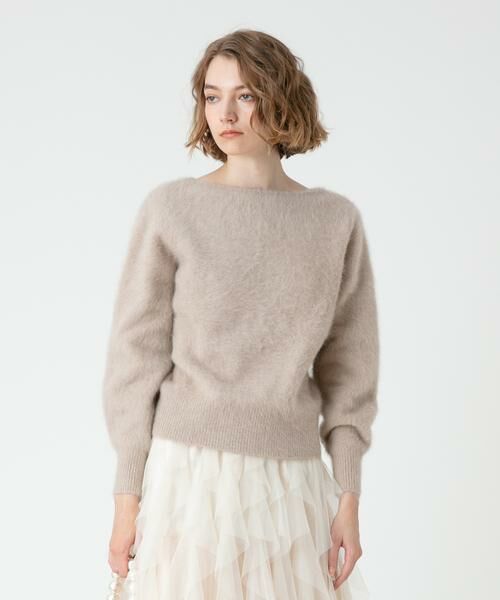 ＊＊allureville / アルアバイル ニット・セーター | WOOLカシミヤ2WAY プルオーバー（グレージュ）