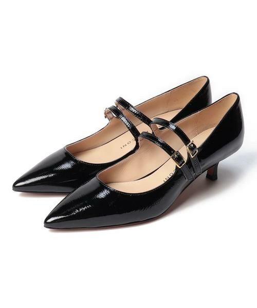 ＊＊allureville / アルアバイル パンプス | ダブルベルトメリージェーン（ブラック）