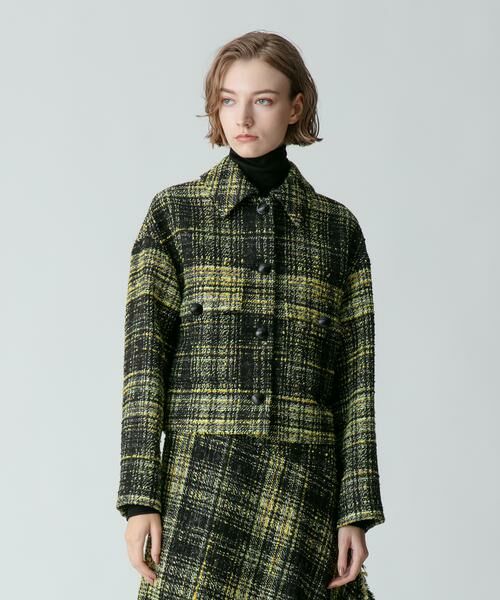 アルアバイル　ルルウィルビー リングツイードステンカラージャケット セール】 リングツイードステンカラージャケット （その他