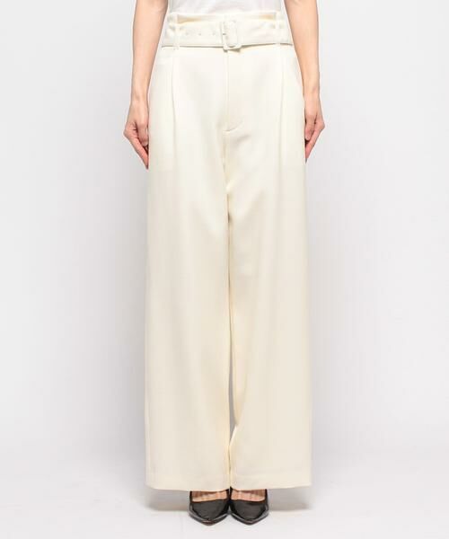 ＊＊allureville / アルアバイル パンツ | ウールライクポリBIGバックルパンツ | 詳細1