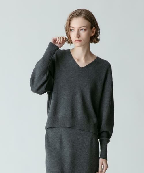 ＊＊allureville / アルアバイル ニット・セーター | ウールスムースVネックプルオーバー | 詳細16