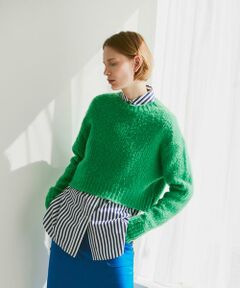 ウールブークレクロップドプルオーバー