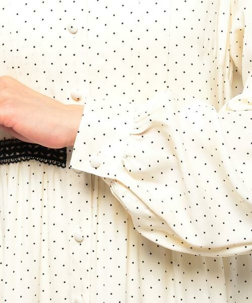 セール】 ピンドットブラウスワンピース （ワンピース