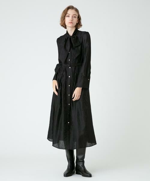 ＊＊allureville / アルアバイル ワンピース | シアージャガードリボンワンピース（ブラック）