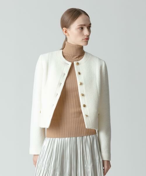 ＊＊allureville / アルアバイル ノーカラージャケット | ブークレショートジャケット | 詳細10