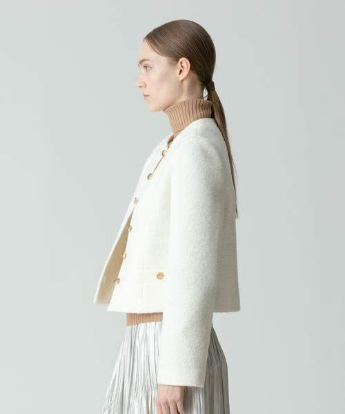 ＊＊allureville / アルアバイル ノーカラージャケット | ブークレショートジャケット | 詳細12