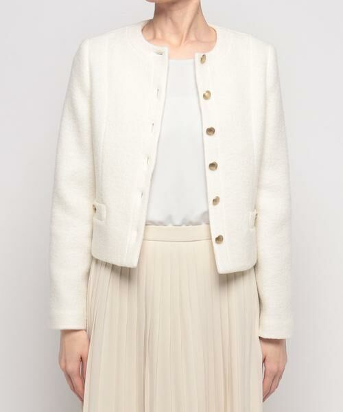 ＊＊allureville / アルアバイル ノーカラージャケット | ブークレショートジャケット | 詳細7