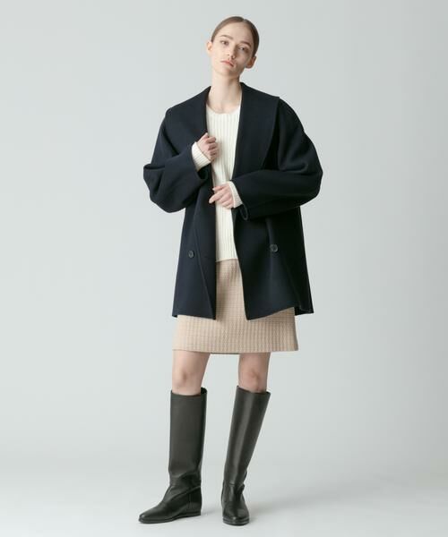allureville アルアバイル ツイード ノーカラー スカートスーツセット allureville アルアバイル ツイード ノーカラー スカートスーツ