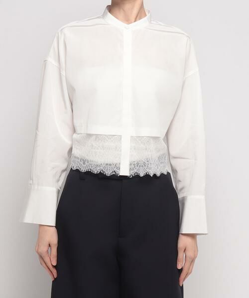 ＊＊allureville / アルアバイル シャツ・ブラウス | タイプライターレーシーヘムブラウス | 詳細1