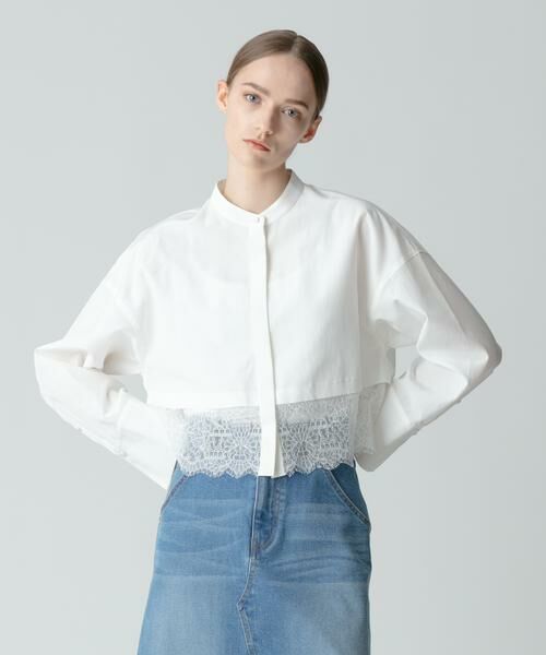 ＊＊allureville / アルアバイル シャツ・ブラウス | タイプライターレーシーヘムブラウス | 詳細8