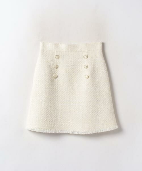 ＊＊allureville / アルアバイル スカート | ジオリカラメツイードスカート（アイボリー）