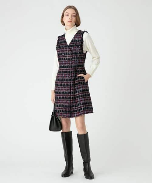 ♡ルルウィルビー MALHIA KENTチェックツイードワンピース♡ セール】 MALHIA KENTチェックツイードワンピース （ワンピース