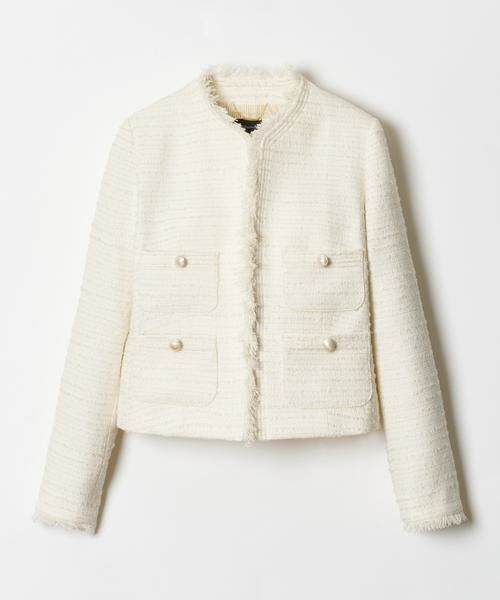 フラッグツイード4ポケットクルージャケット （ノーカラージャケット