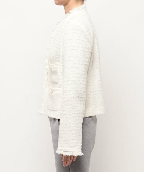 ◯ m様　アルアバイル 24SS 定価5.3万 ツイードノーカラー ジャケット フラッグツイード4ポケットクルージャケット|allureville OFFICIAL