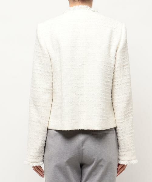 完売　未使用　allureville スクエアツイードクルージャケット　ホワイト スクエアツイードクルージャケット|allureville OFFICIAL SITE