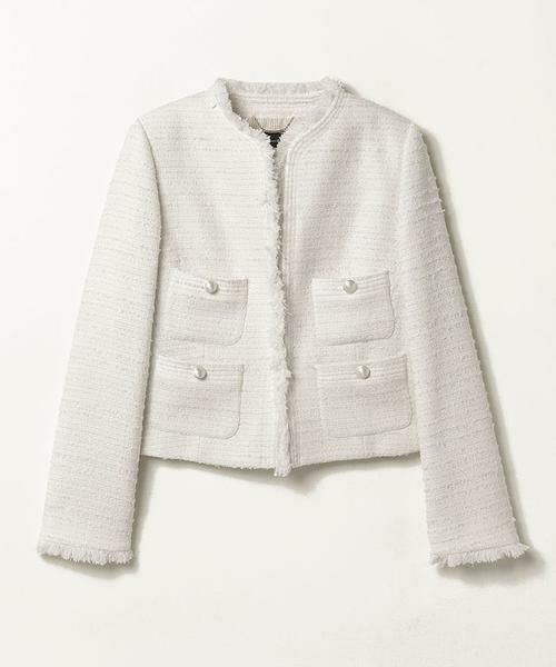 フラッグツイード4ポケットクルージャケット （ノーカラージャケット