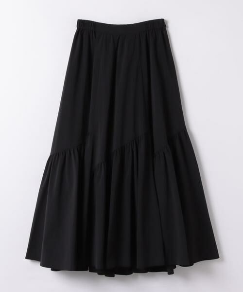 美品✨アルアバイル　バイアス切り替えギャザースカート　ブラック　サイズ2 allureville アルアバイル バイヤス切替ギャザースカート 黒 2