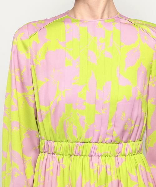 ツートンフラワーフレアワンピース （ワンピース