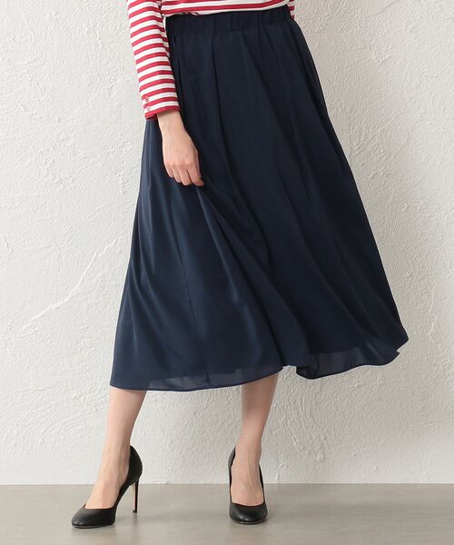 セール Web限定 ストレッチシフォンスカート ロング マキシ丈スカート Amaca アマカ ファッション通販 タカシマヤファッションスクエア