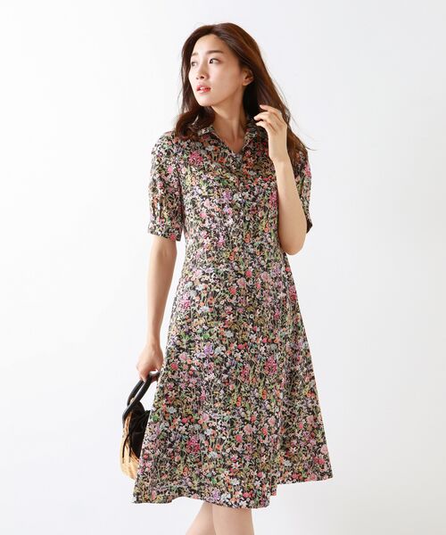 セール リバティプリント Wild Flowers ワンピース ロング マキシ丈ワンピース Amaca アマカ ファッション通販 タカシマヤファッションスクエア