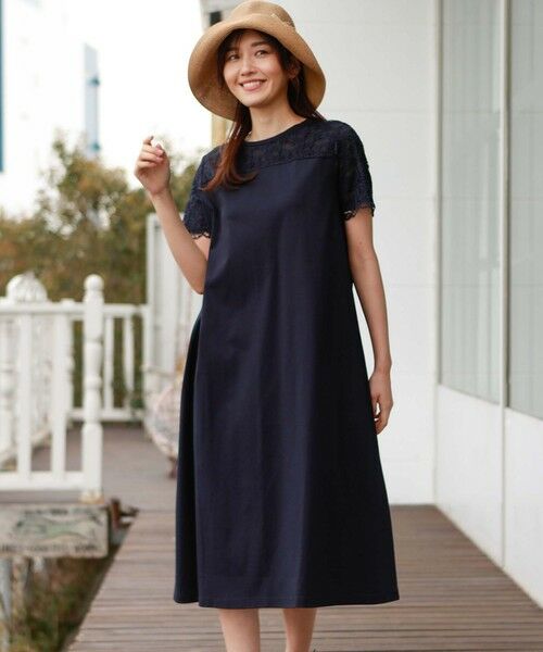 クールスムース レースtシャツワンピース ロング マキシ丈ワンピース Amaca アマカ ファッション通販 タカシマヤファッションスクエア