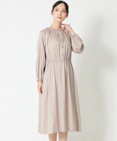 AMACA / アマカ ロング・マキシ丈ワンピース | フィブリルサテンブラウスワンピース