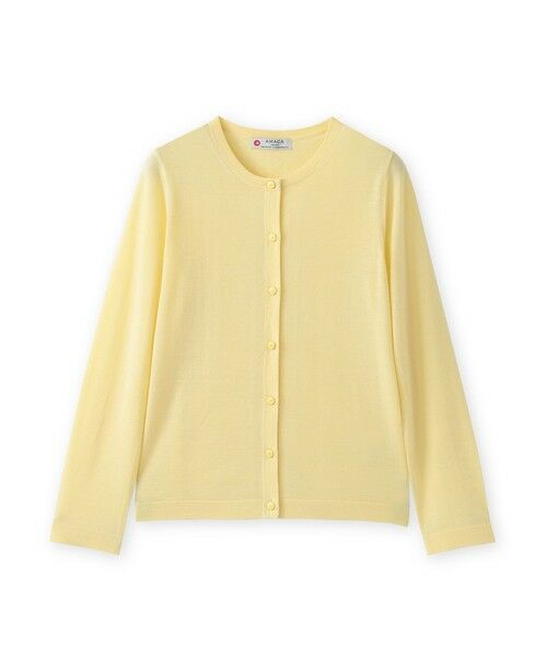 AMACA / アマカ ニット・セーター | ウールシルクカーディガン(イエロー3)