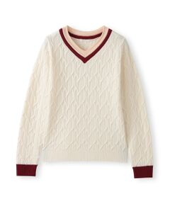 AMACA / アマカ ニット・セーター | ケーブルVネックニット