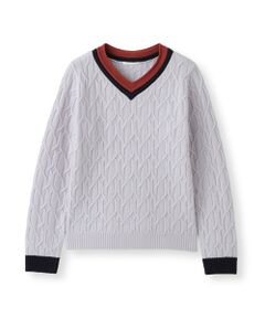 AMACA / アマカ ニット・セーター | ケーブルVネックニット