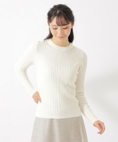 AMACA / アマカ ニット・セーター | ウールコットンミニケーブルニット