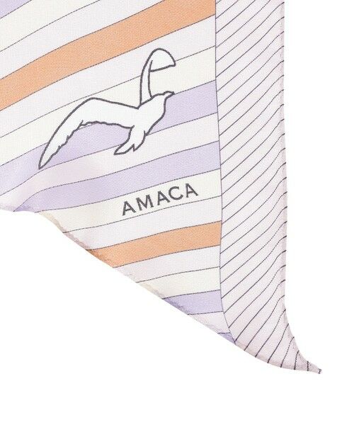 AMACA / アマカ マフラー・ショール・スヌード・ストール | シルクメッシュストライプヨットスカーフ | 詳細5