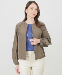 AMACA / アマカ ノーカラージャケット | メモリータフタ　コンパクトブルゾン