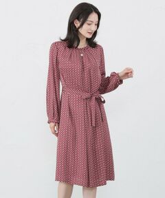 AMACA / アマカ ロング・マキシ丈ワンピース | ブロークンヘリンボーンプリント　ワンピース