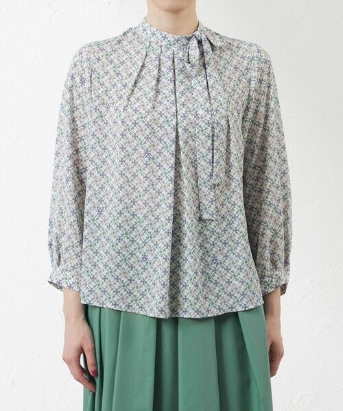 AMACA / アマカ シャツ・ブラウス | 【Anniversary　Piece】【LIBERTY】Ribbon Medallion エアリージョーゼットブラウス | 詳細3