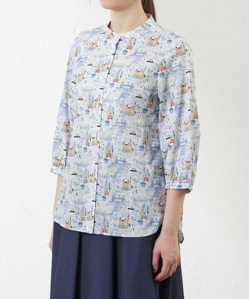 AMACA / アマカ シャツ・ブラウス | 【LIBERTY】Pride And Bloomタナローン　バンドカラーシャツ | 詳細3