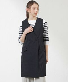 AMACA / アマカ ノーカラージャケット | ナチュラルドライオーガンジーノーカラージレ