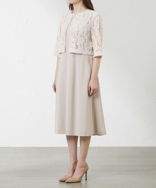 AMACA / アマカ ロング・マキシ丈ワンピース | リネンライクポリエステルワンピース レースボレロセット | 詳細4