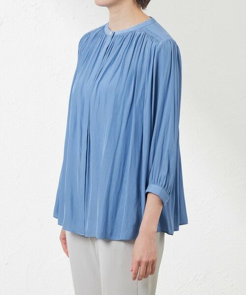 AMACA / アマカ シャツ・ブラウス | 【WEB＆一部店舗限定カラー】割繊デシン　ギャザーブラウス | 詳細3