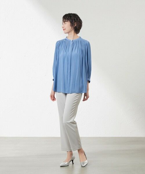 AMACA / アマカ シャツ・ブラウス | 【WEB＆一部店舗限定カラー】割繊デシン　ギャザーブラウス | 詳細1