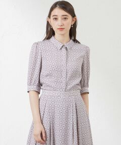 AMACA / アマカ シャツ・ブラウス | ビットプリント幾何ブラウス