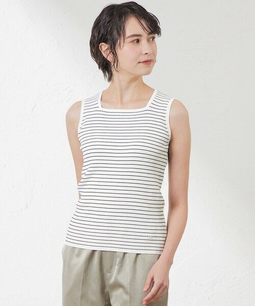 AMACA - 【アマカ】未使用 レーヨンストレッチボウタイニット ライトレーヨンストレッチ丸首ニットボレロ(トップス)｜AMACA