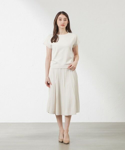 AMACA / アマカ ニット・セーター | ライトレーヨンストレッチレース付プルオーバー | 詳細4