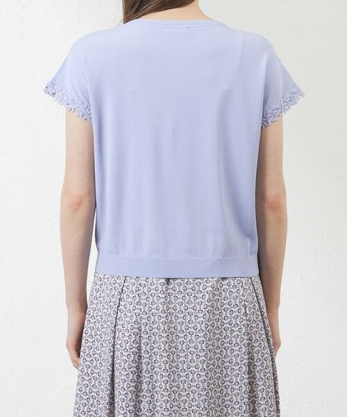 AMACA / アマカ ニット・セーター | ライトレーヨンストレッチレース付プルオーバー | 詳細8