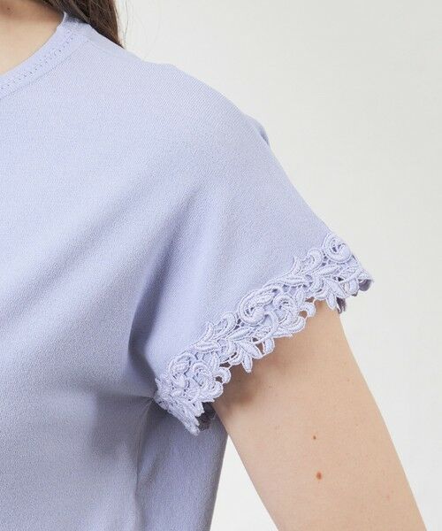 AMACA / アマカ ニット・セーター | ライトレーヨンストレッチレース付プルオーバー | 詳細9